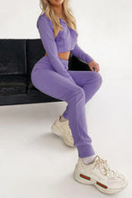 Load image into Gallery viewer, Ribbed Knit Hoodie Long Pants Suits