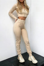 Load image into Gallery viewer, Ribbed Knit Hoodie Long Pants Suits