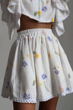 Load image into Gallery viewer, Ruffle Sleeve Printed Crop Top Skirt Suits