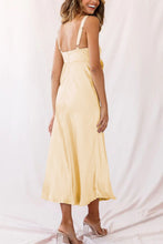 Load image into Gallery viewer, Satin Tie-front Cutout Cami Dress