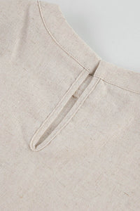 Side Strappy Cotton Linen Vest Trousers Set
