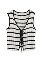 Load image into Gallery viewer, Striped Knit Tie-up Tank Top Pants Suits