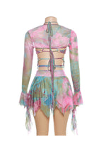 Load image into Gallery viewer, Tie Dyed Fringe Vest Cover-up Three-piece Skirt Suits