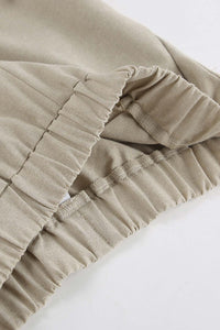 Tie-up Cutout Cotton Tank Top Long Pants Suits