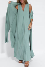 Load image into Gallery viewer, V Neck Tank Dress Long Cardigan Suits