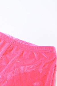 Velvet Tie-back Vest Hoodie Three-piece Pants Suits