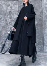 Load image into Gallery viewer, Vivid black cotton clothes Women Layered Traveling spring Dresses