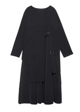 Load image into Gallery viewer, Vivid black cotton clothes Women Layered Traveling spring Dresses
