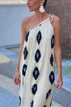 Load image into Gallery viewer, Plenty of Sunshine Ethnic Print One Shoulder Loose Maxi Dress