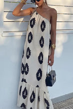 Load image into Gallery viewer, Plenty of Sunshine Ethnic Print One Shoulder Loose Maxi Dress