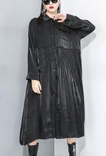 Load image into Gallery viewer, Women Long Sleeve Lapel Collar Loose Casual Oversize Midi Dresses