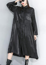Load image into Gallery viewer, Women Long Sleeve Lapel Collar Loose Casual Oversize Midi Dresses