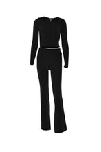 Load image into Gallery viewer, Zip-up Hoodie Fold Waist Pants Knit Suits