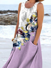 Load image into Gallery viewer, Women's Floral Resort Tank Top with Pockets