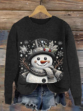 Load image into Gallery viewer, Christmas Snowman Cozy Knit Sweater