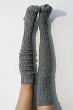 Load image into Gallery viewer, Solid Color Long Tube Knitted Over The Knee Socks