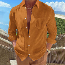 Load image into Gallery viewer, Men's Casual Corduroy Button Long Sleeve Shirt