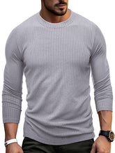 Load image into Gallery viewer, Men's Striped Round Neck Simple T-shirt