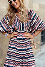 Load image into Gallery viewer, Fabulous Time Puff Sleeve Tiered Midi Dress