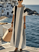 Load image into Gallery viewer, Ladies Loose Striped Dress