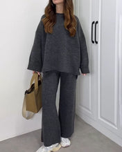 Load image into Gallery viewer, Casual Crewneck Sweater &amp; Pants Two-piece Set