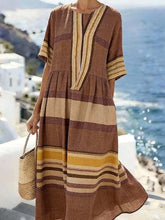 Load image into Gallery viewer, Women'S Casual Printed Round-Neck Short-Sleeved Dress