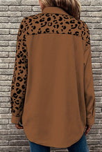 Load image into Gallery viewer, Leopard Print Single-breasted Mid-length Shirt Jacket