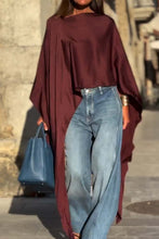 Load image into Gallery viewer, Women's Irregular Hem Satin Top