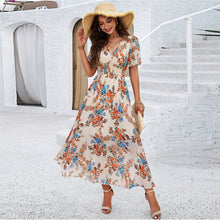 Load image into Gallery viewer, Floral Tummy-Covering Flattering Dress