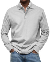 Load image into Gallery viewer, Men's Everyday Comfort Lapel Button Casual Long Sleeve POLO Shirt