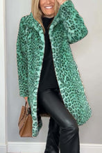 Load image into Gallery viewer, Women&#39;s Fashionable Leopard Lapel Faux Fur Winter Coat