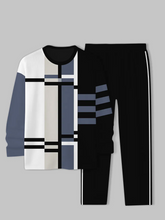Load image into Gallery viewer, Men's Simple Colorblock Round Neck Casual Sports Set 0138