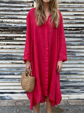 Load image into Gallery viewer, Fashion Casual Long-Sleeved Shirt Dress