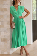 Load image into Gallery viewer, Hello Gorgeous Satin Pleated Midi Dress