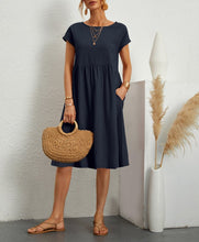 Load image into Gallery viewer, 🔥 50% OFF Summer Last Sale  🔥Women's Short Sleeve Cotton And Linen Dress-