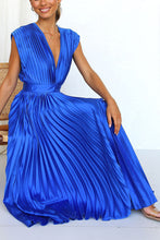 Load image into Gallery viewer, Hello Gorgeous Satin Pleated Midi Dress