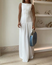 Load image into Gallery viewer, Elegant Sleeveless Button Dress