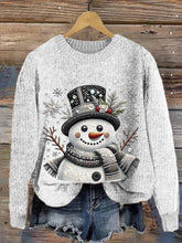 Load image into Gallery viewer, Christmas Snowman Cozy Knit Sweater
