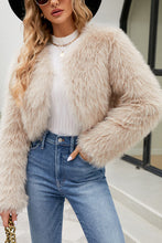 Load image into Gallery viewer, Stylish Long Sleeve Short Casual Faux Fur Jacket