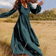 Load image into Gallery viewer, Women&#39;s Swing Dress Long Dress Maxi Dress Dark Green Brown Black