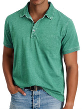 Load image into Gallery viewer, Men's Retro Lapel Button Casual Solid Color Short Sleeve POLO Shirt