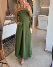 Load image into Gallery viewer, Elegant Solid Color Strapless Dress