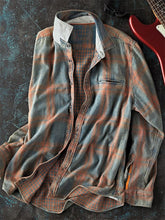 Load image into Gallery viewer, Contrast Tie-Dye Plaid Shirt