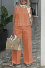 Load image into Gallery viewer, Cotton and linen sleeveless suit