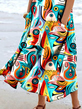 Load image into Gallery viewer, Women's Abstract Art Style Picasso Print Pocket Dress