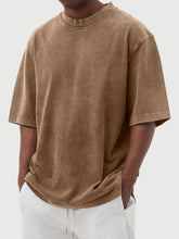 Load image into Gallery viewer, Men's Vintage Washed And Distressed Cotton T-shirt