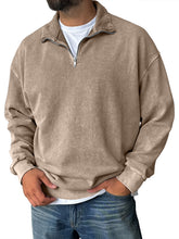 Load image into Gallery viewer, Men's Fashionable Retro Half-zip Stand Collar Casual Sweatshirt