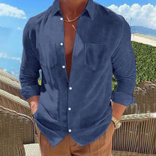 Load image into Gallery viewer, Men's Casual Corduroy Button Long Sleeve Shirt