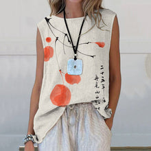 Load image into Gallery viewer, Floral Art Printed Casual Sleeveless Top