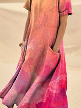 Load image into Gallery viewer, Women's Gradient Texture Linen Pocket Dress